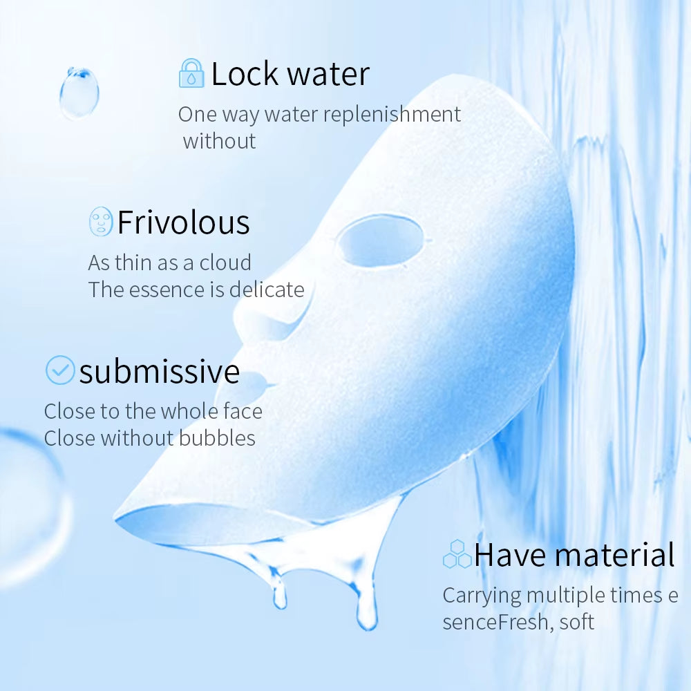20Pcs/5Pcs Centella Collagen Face Mask VC Moisturizing Refreshing Sheet Masks Hyaluronic Acid Facial Mask Skin Care Products