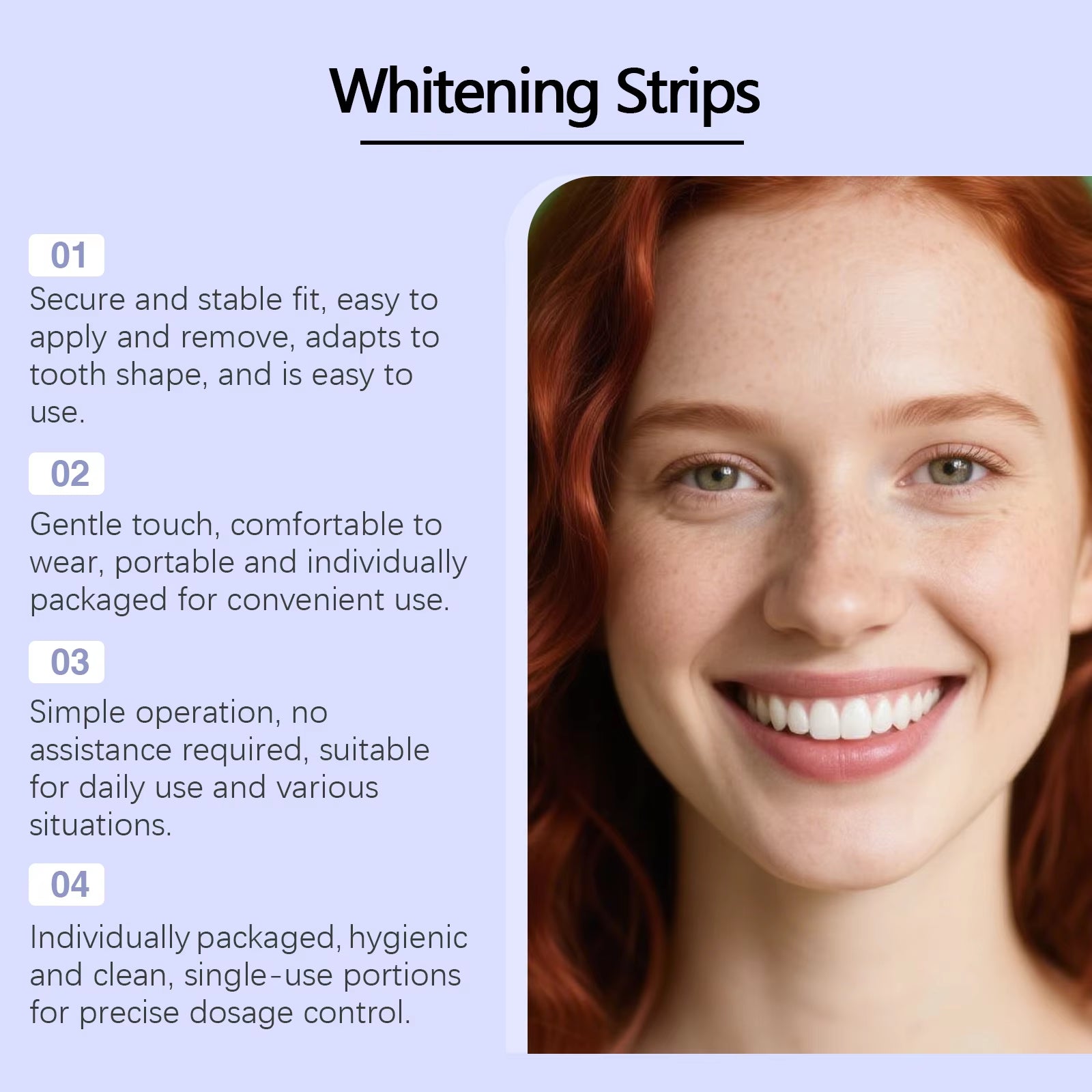 Purple Teeth Whitening Strips Oral Cleaning Removal Gel Improve Dental Yellowing Oral Care, for Lasting Bright Smile