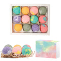 12Pcs Organic Bath Bombs Gift Natural Mini Handmade Bathing Foot Spa Bomb Rich Essential Oils for Moisturizing Dry Skin Relaxing