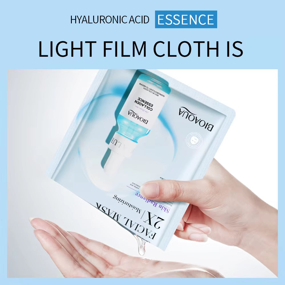 20Pcs/5Pcs Centella Collagen Face Mask VC Moisturizing Refreshing Sheet Masks Hyaluronic Acid Facial Mask Skin Care Products